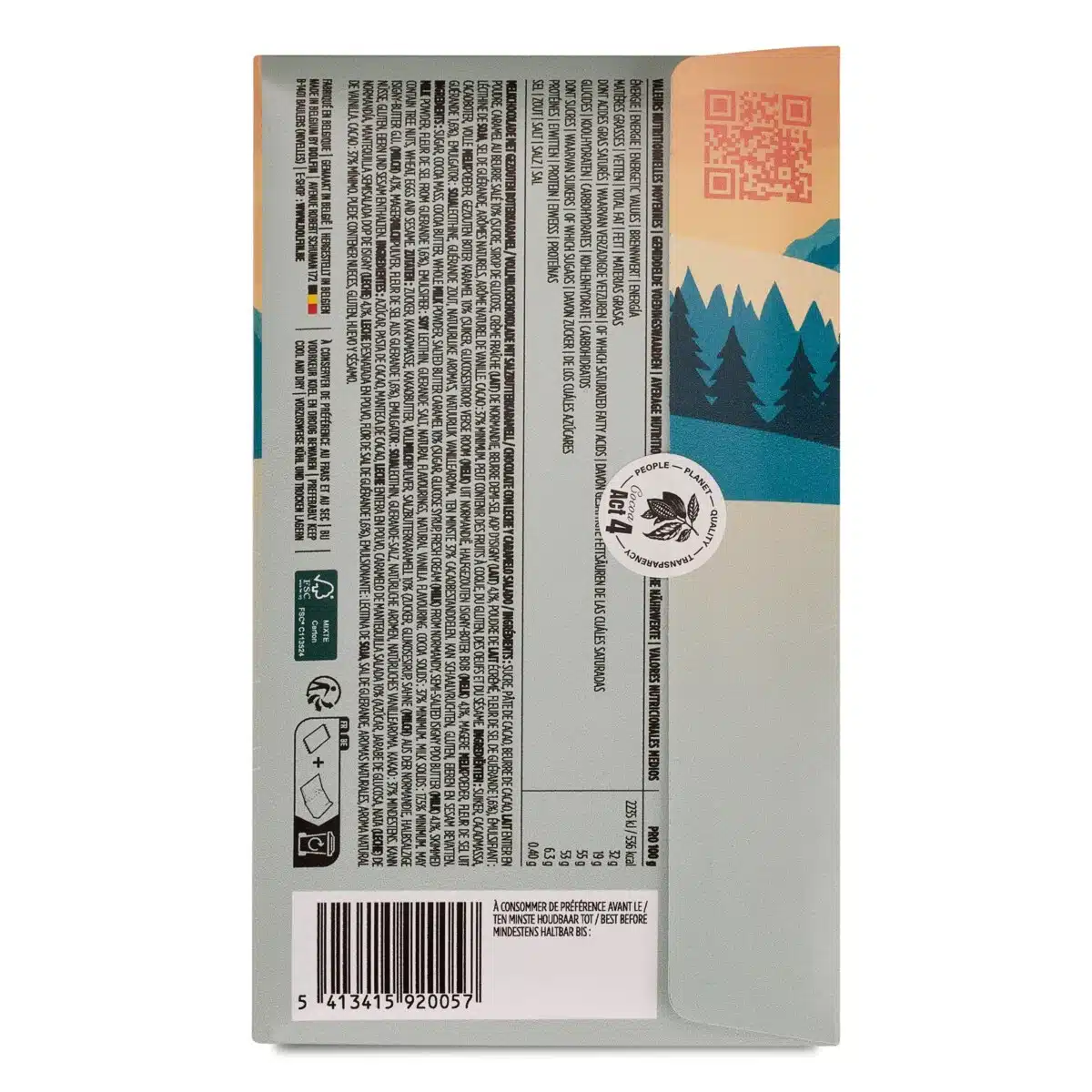 Chocoladereep Winter Melk 37% Gezouten Caramel