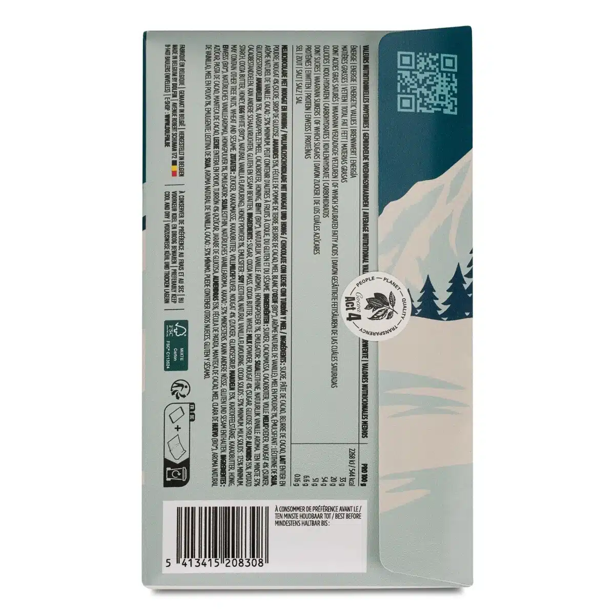 Chocoladereep Winter melk Nougat&Honey