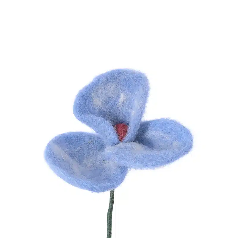 Endless Flower vilt Poppy blue