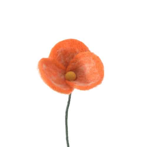 Endless Flower vilt Poppy orange