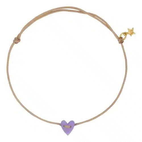 Heart Rope Armband lila