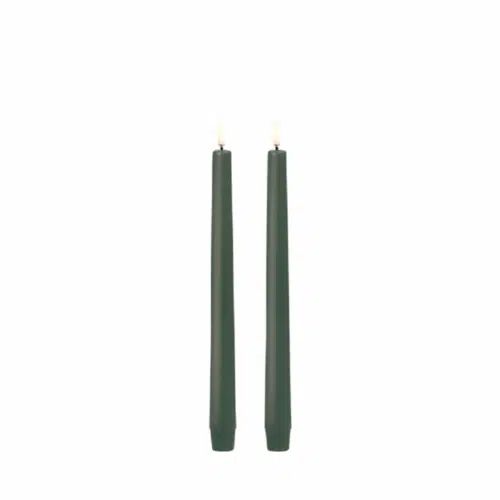 LED dinerkaarsen set/2 Olive Green