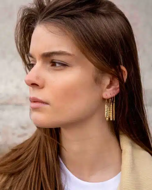 Oorbellen Hook Double Seed Gold