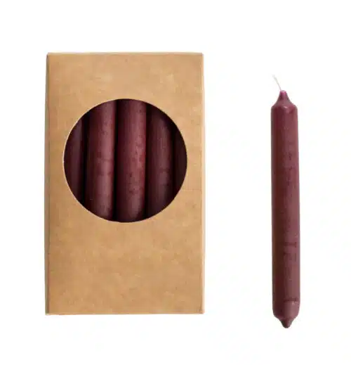 Potloodkaarsjes kort aubergine