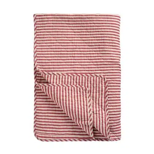 Quilt Streep rood-wit