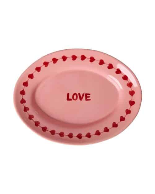 Serving Platter - Pink - Hand-painted Love
