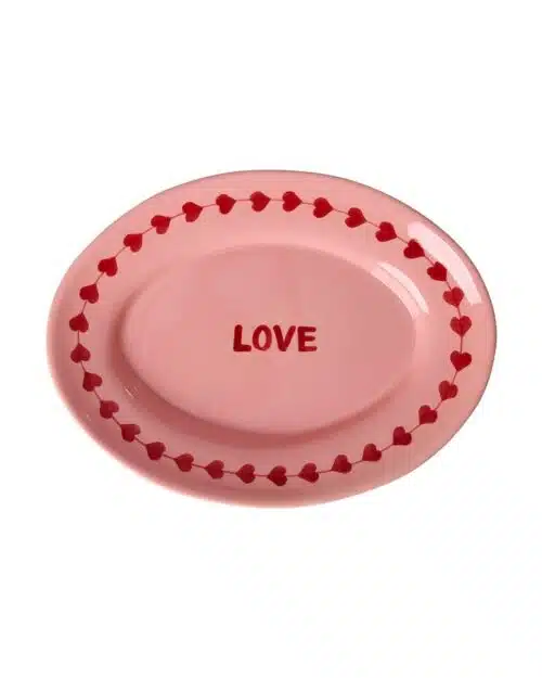 Serving Platter - Pink - Hand-painted Love