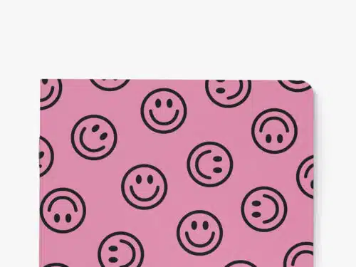 Schrift Smiley Roze blanco