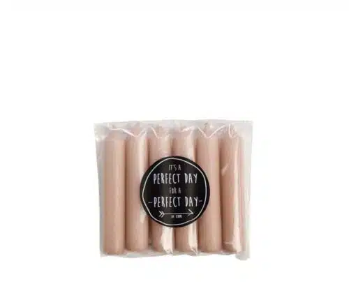 Set van 6 dinerkaarsjes lichtroze