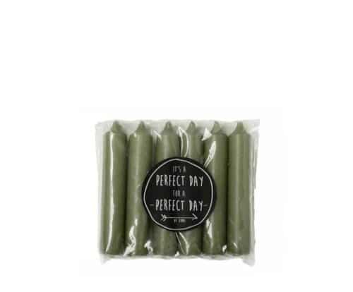 Set van 6 dinerkaarsjes thijm