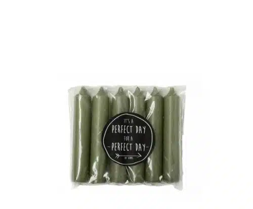 Set van 6 dinerkaarsjes thijm