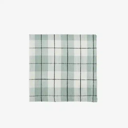 Set/4 Servetten Ruit lichtblauw