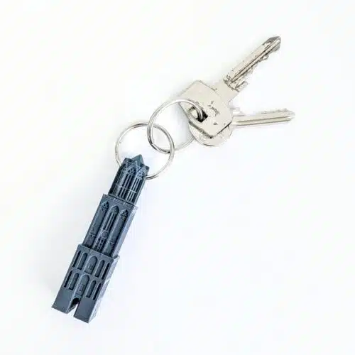 Sleutelhanger Dom grijs 3D