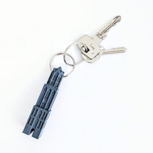 Sleutelhanger Dom grijs 3D