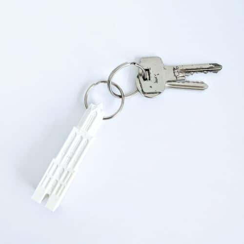 Sleutelhanger Dom wit 3D