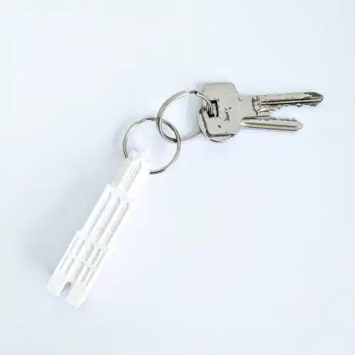 Sleutelhanger Dom wit 3D