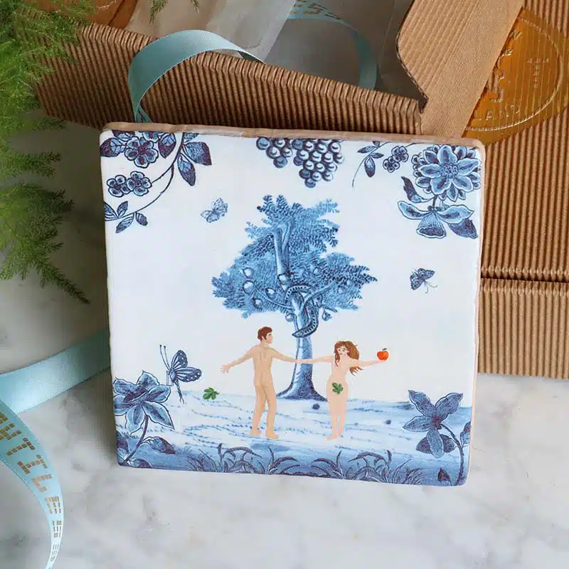 Storytile Adam & Eva in de tuin van Eden