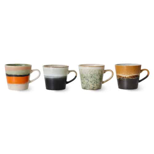 70's Ceramic Cappuccino mugs set/4 Verve