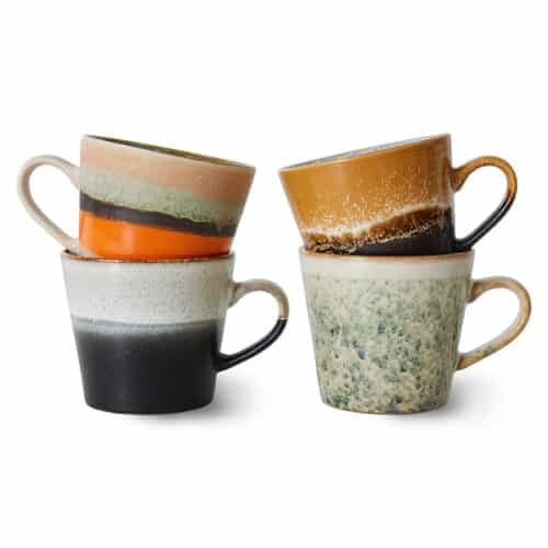 70's Ceramic Cappuccino mugs set/4 Verve