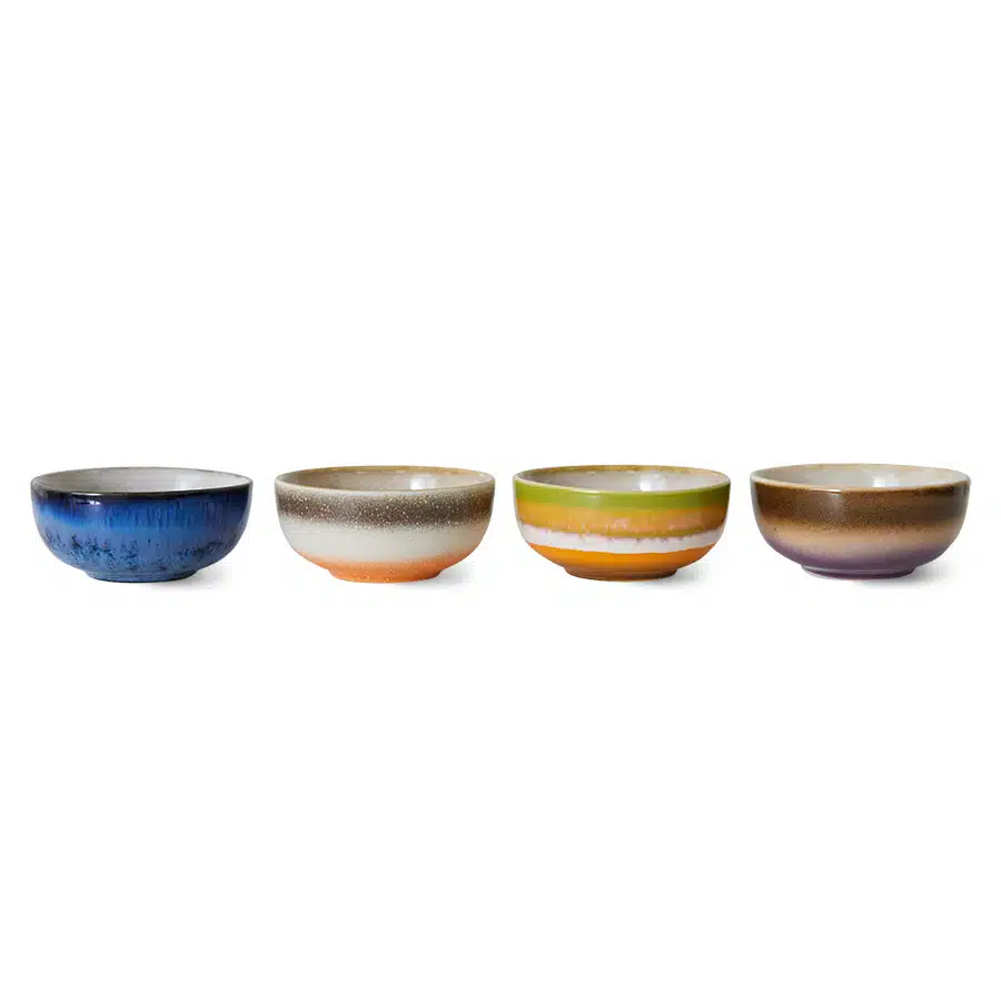 70's ceramic XS bowls Sierra set/4