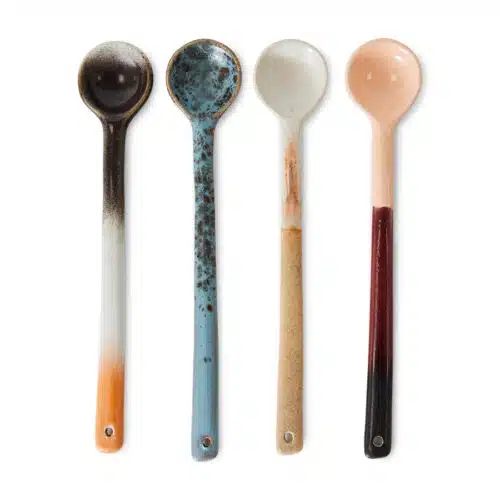 70's ceramics Spoons Large Breeze set/4