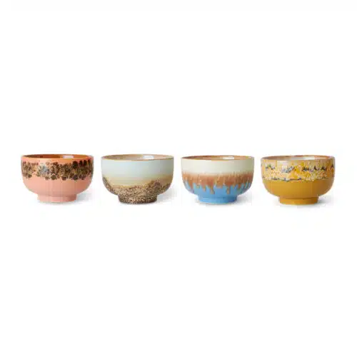 70's Noodle Bowls Seabreeze set/4