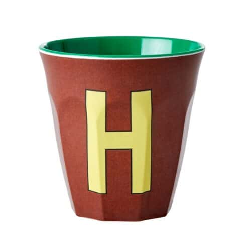 Alfabet beker H blauw
