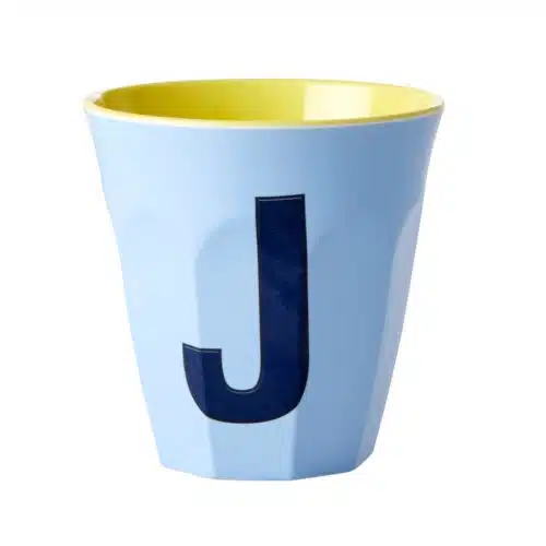 Alfabet beker J blauw