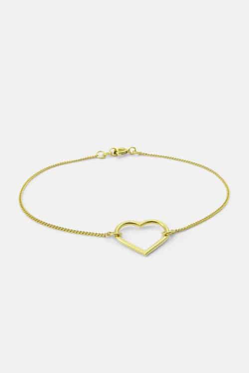 Armband open hart goud