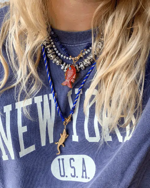 Bedel goldplated Carneool Vis Coral