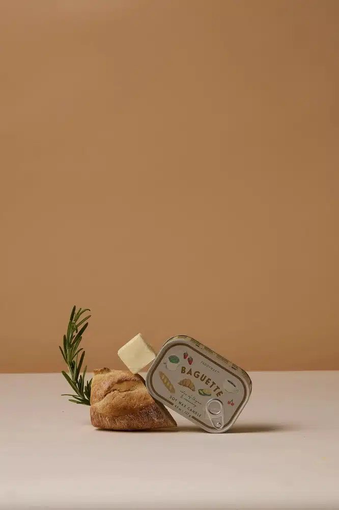 Bistro kaars in blik French Baguette