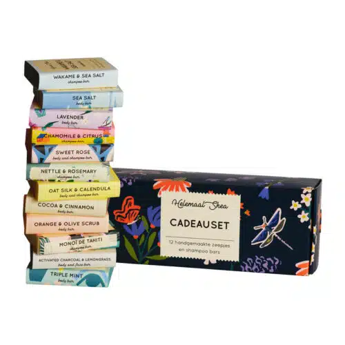 Cadeau set met 12 zeepjes
