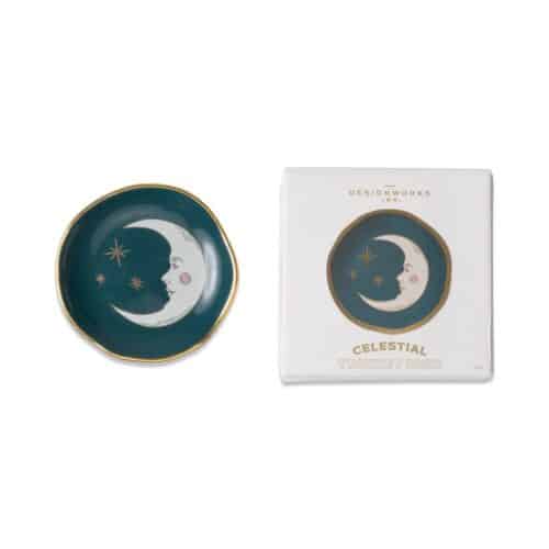 Celestial Ceramic Trinket Dish Moon