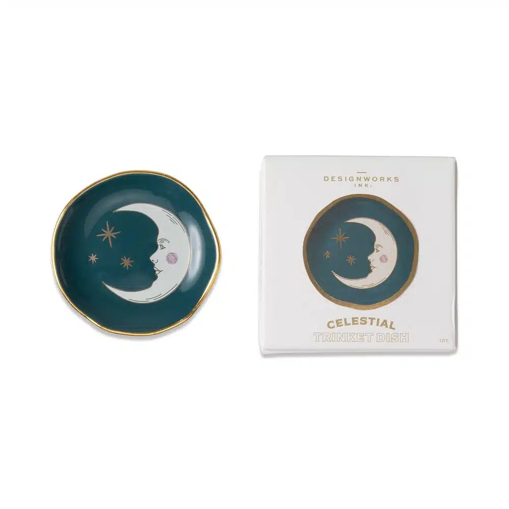 Celestial Ceramic Trinket Dish Moon