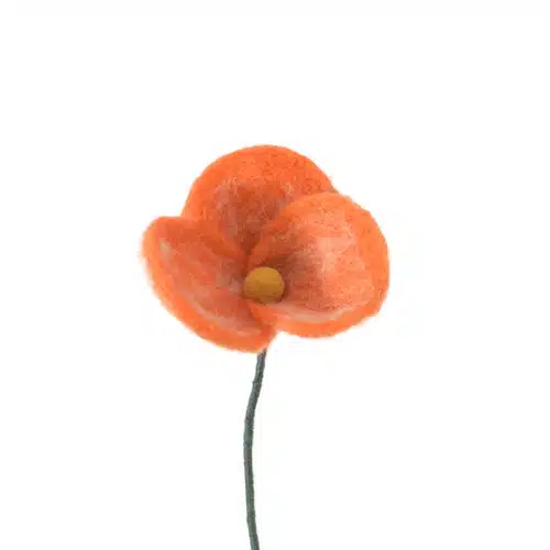 Endless Flower vilt Poppy orange