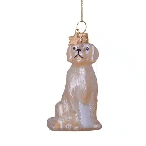 Glazen kerstdecoratie Golden Retriever