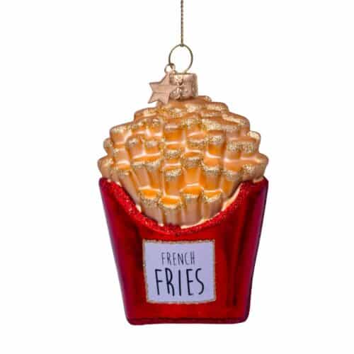 Glazen kerstdecoratie hanger French Fries