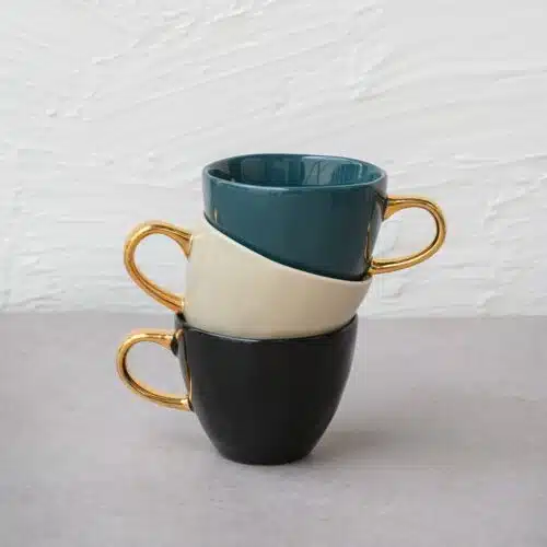 Good Morning Cappuccino Cup Blue Green