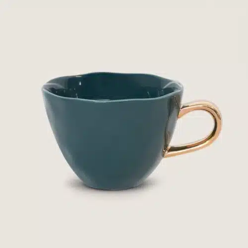 Good Morning Cappuccino Cup Blue Green