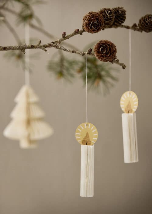 Honeycomb Candles Paper set/3