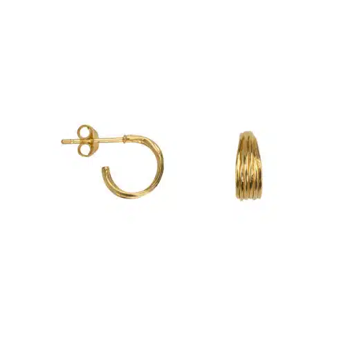 Hoops Multiple hammered Gold