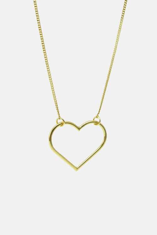 Ketting open hart goud