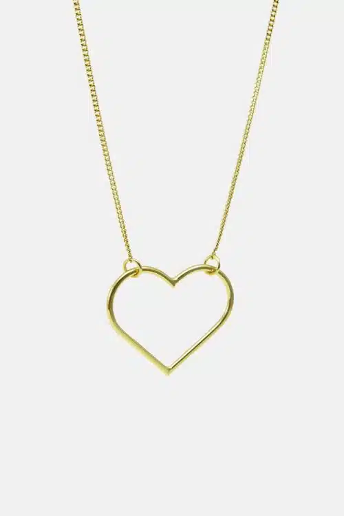 Ketting open hart goud