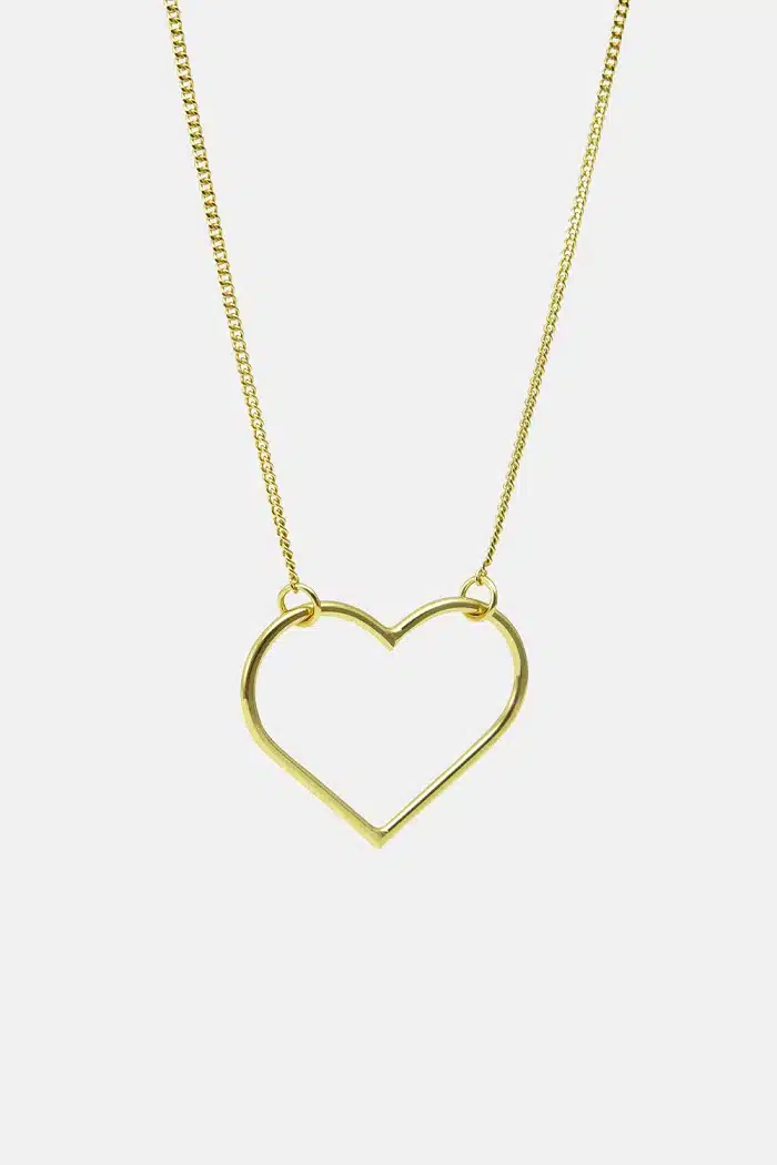 Ketting open hart goud
