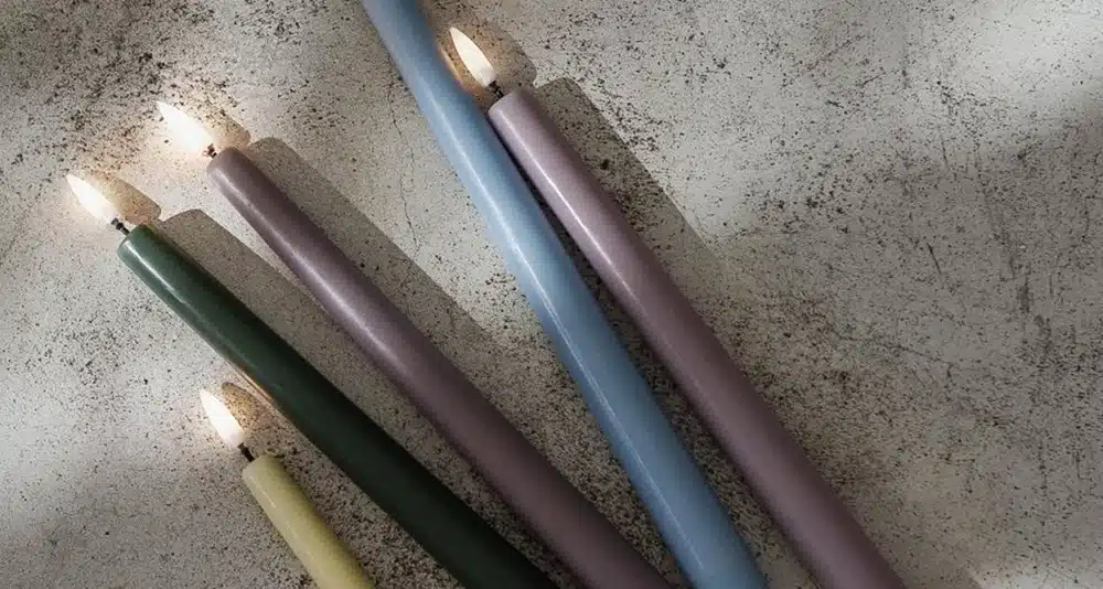 LED dinerkaarsen set/2 Carmine Red