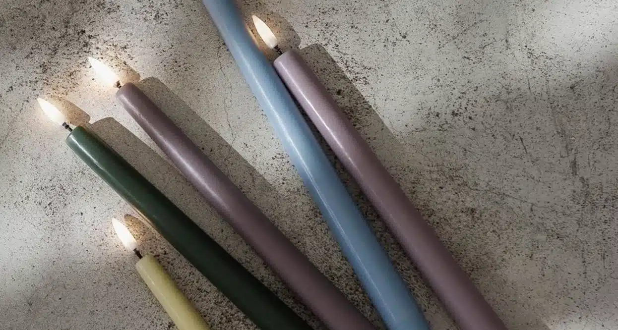 LED dinerkaarsen set/2 Hazy Blue