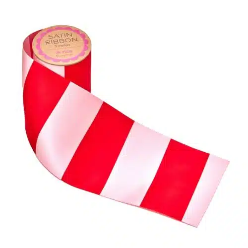 Lint Roze/Rood gestreept - 3m