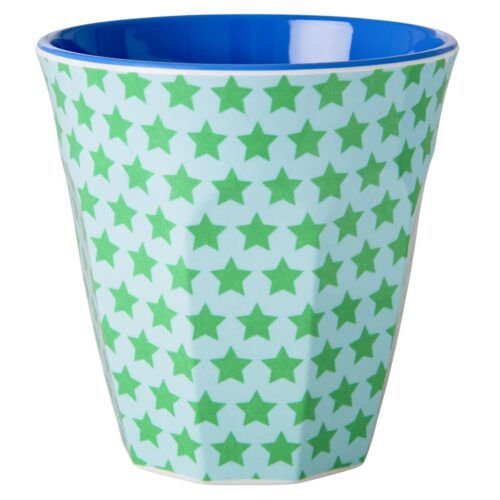 Melamine cup stars green / turquoise
