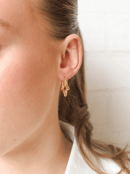 Oorbellen Gouden ster creool