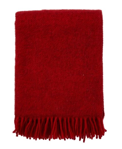 Plaid lamswol Gotland Cerise